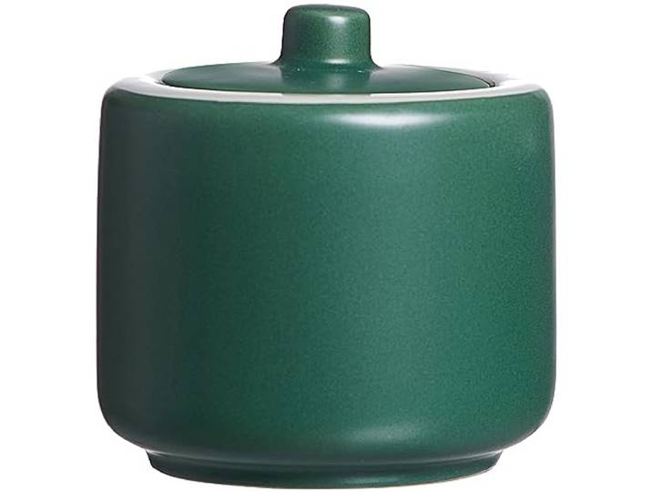 Ritzenhoff & Breker Zuckerdose Jasper, Grün, ø 8,5 cm, Dose für Kaffee & Kuchen aus Steinzeug, Gewürzbehälter mit Deckel, Mattglasur & Soft-Touch-Haptik