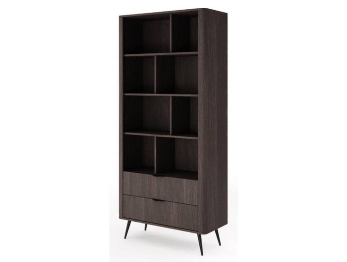Sepro Meble Regal Metall Schwarz Eris Teilweise Geschlossen, 88.2x193.8x38 cm, Wohnzimmer, Regale, Bücherregale