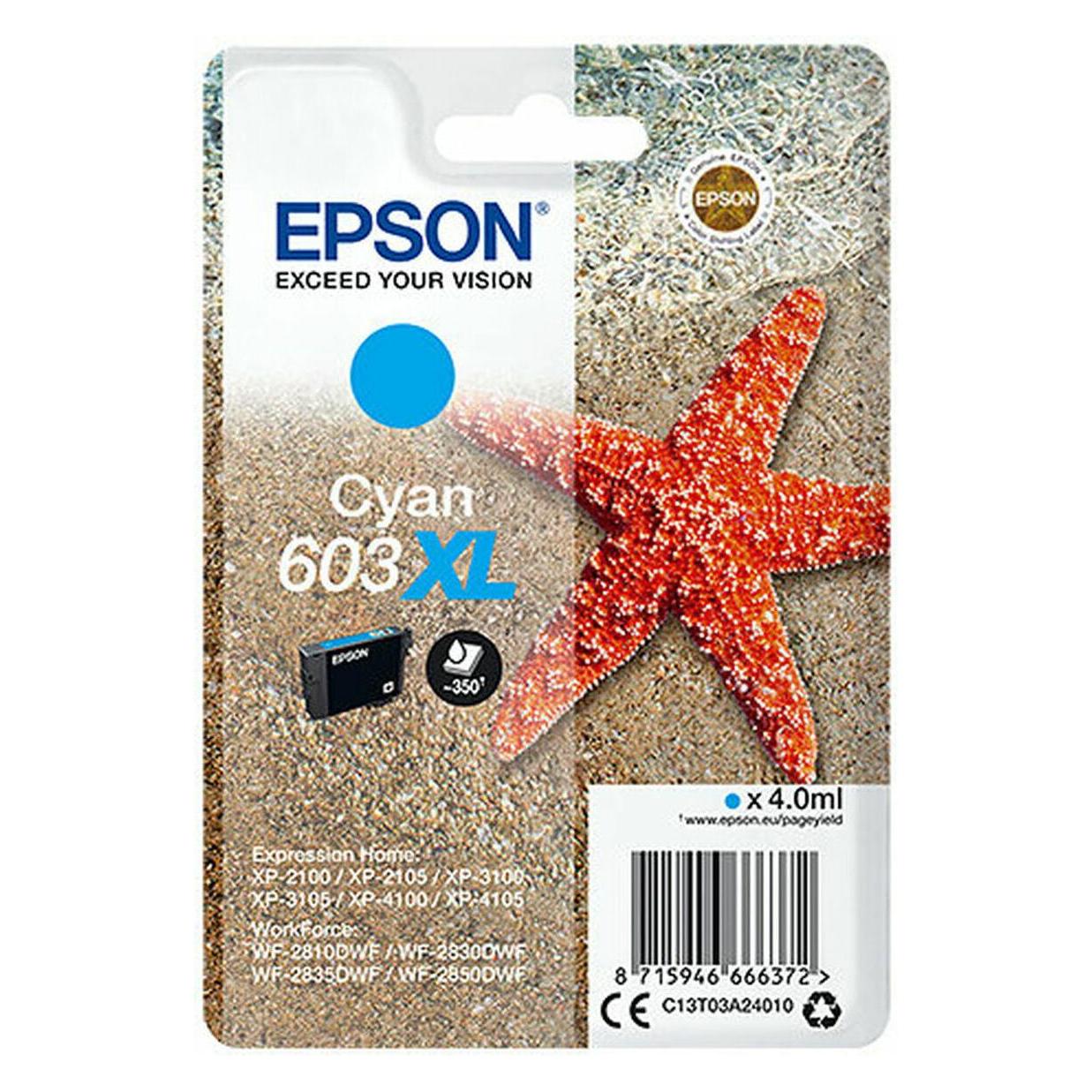 Epson Singlepack 603XL Ink (C) (C13T03A24020)