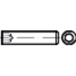 Gewindestift mit ISK und Kegelkuppe ISO 4026 Stahl 45 H blank M8x1,25x40mm
