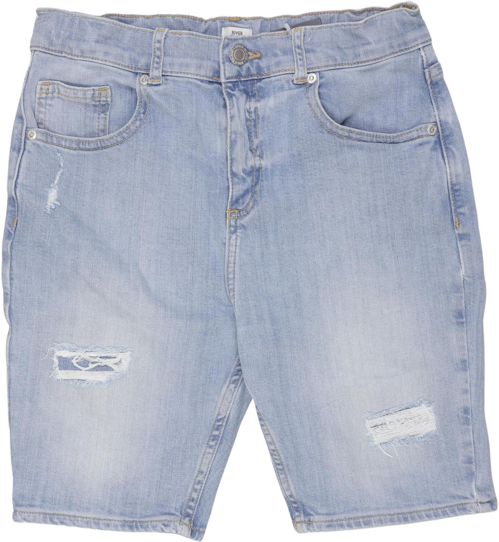 River Island Jungen Shorts, Hellblau, Gr. EU 152, Baumwolle - Second Hand