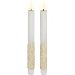 Lumineo LED-Spitzkerze - weiß