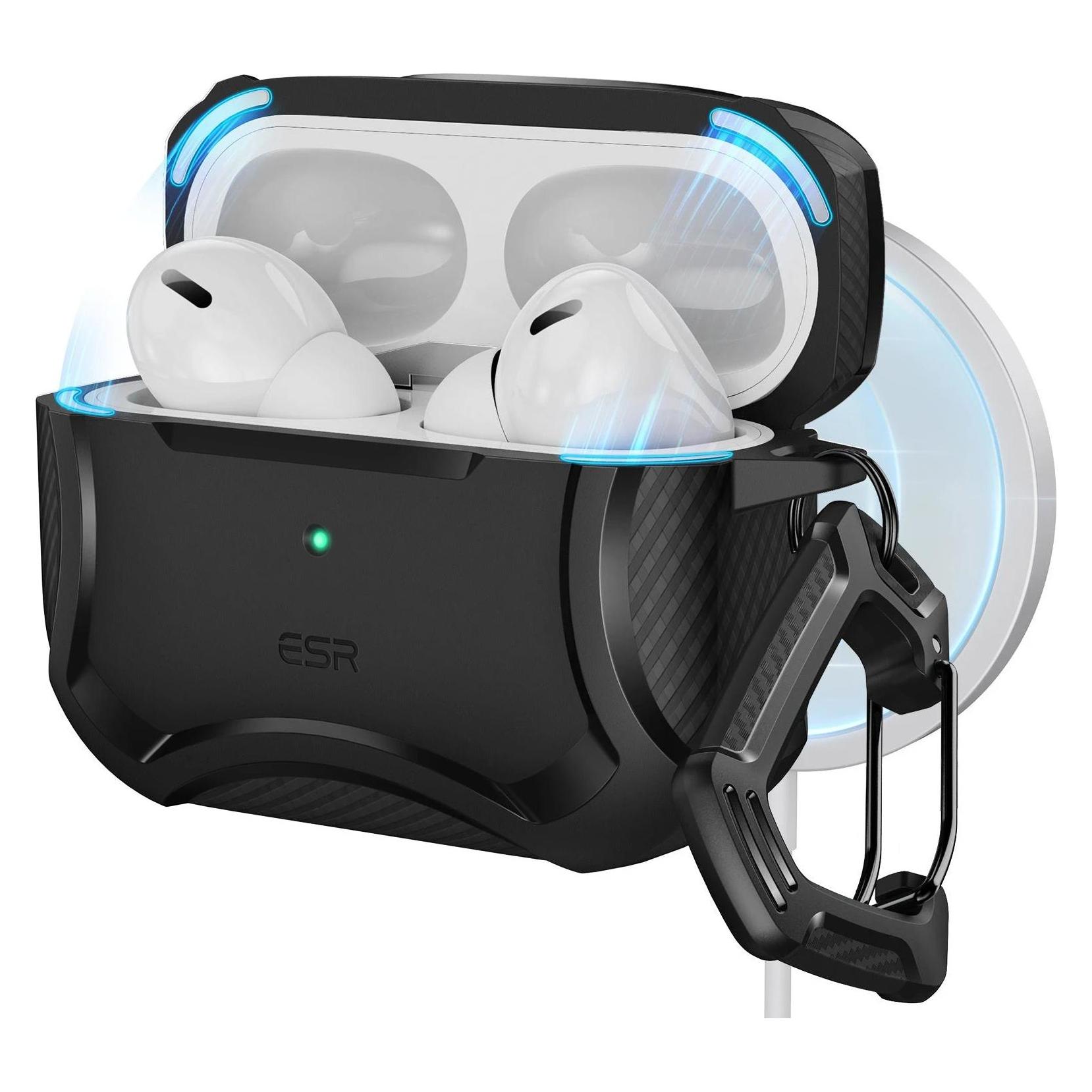 ESR Cyber Armor Halolock Magsafe Apple Airpods Pro 1 / 2 Black (Kopfhörer Hülle) (21889-0)
