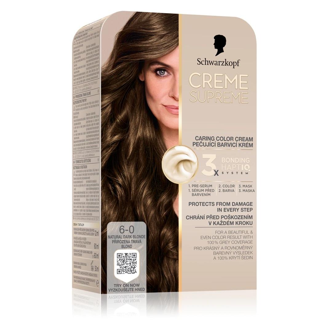 Garnier Schwarzkopf Creme Supreme Permanent Hair Dye Color 60 Natural Dark Blonde 60 Ml (60) (64423700)