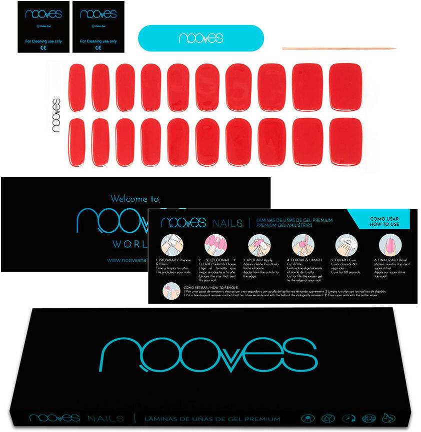 Nooves Gel Nail Film rouge cramoisi premium luxe solide #rouge