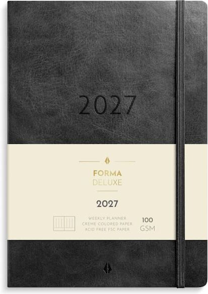 Burde Kalender Agency Forma Deluxe 2027 svart