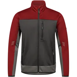 Entire Midlayer-Cardigan "8327-238" - 6XL - anthrazit/rot