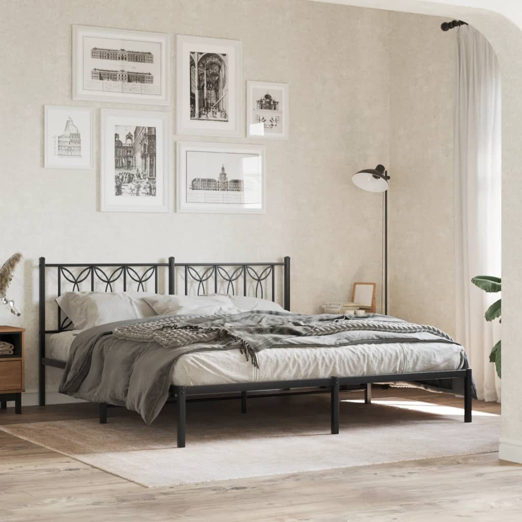 Lark Manor Gonzales Bed Frame Black 183 x 213cm