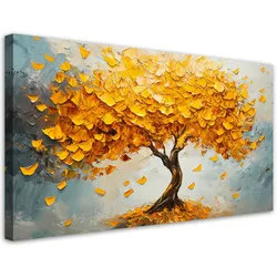 LEINWANDBILD Goldene Baum-Abstraktion 120x60cm