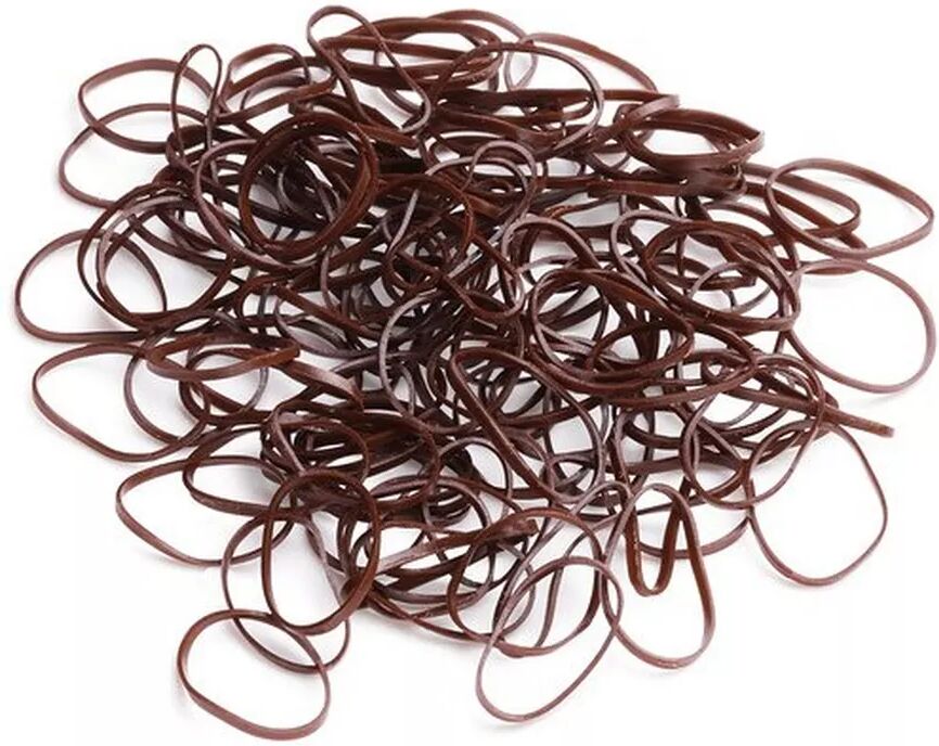 Trisa Haarschmuck - Mini-Haargummi, 120Stück, Braun