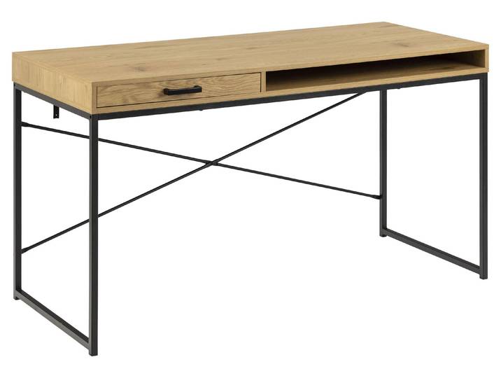 Actona Seaford, Schreibtisch, Homeoffice, Büro, Gerade, Rechteckige Form, Eiche, Eiche