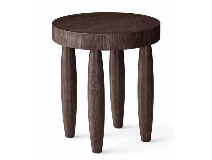 JVmoebel Beistelltisch Beistelltisch Moderner Stil Braun Holzbeine Holzplatte Runder Tisch, Made in Europa