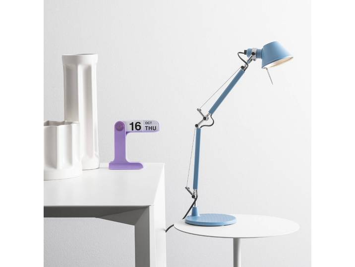Artemide Tischleuchtelampe Tolomeo Micro, blau, für Arbeitszimmer / Büro, Aluminium, Design, Tischleuchte