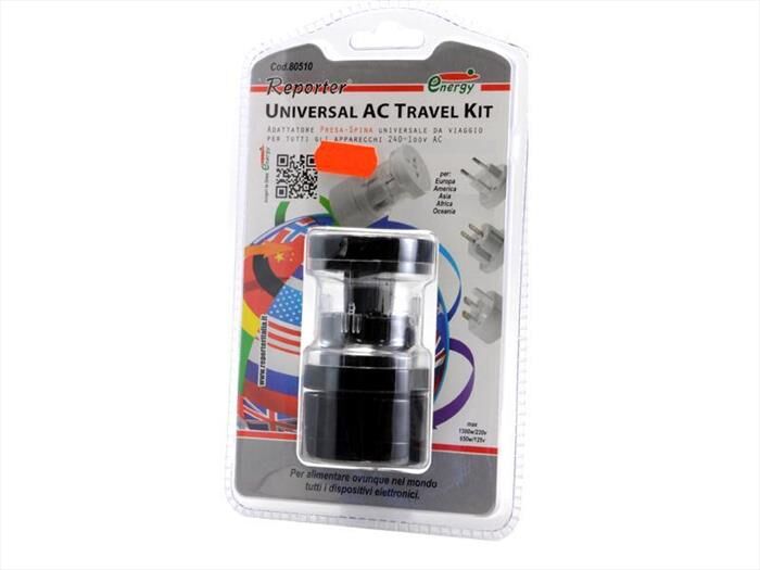 REPORTER Adattatore Universale Da Viaggio-nero