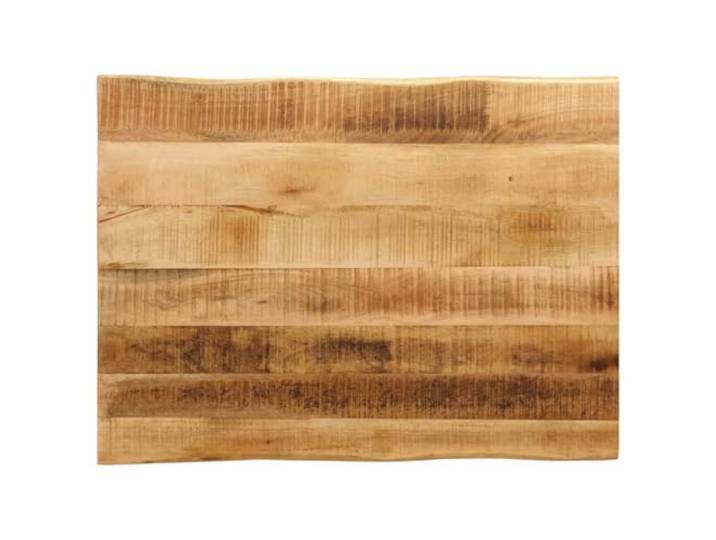 HEFZGDB Massive Mangoholz Tischplatte mit Baumkante 70x60x2,5 cm rustikale Naturkante für Tischgestell Ersatz - Robustes Tropenholz Möbelplatte Einzigartige Maserung - Einfache