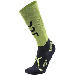 UYN Run Compression Fly lange Laufsocken mit Cool-Air-Flow Technologie aus Natex Herren acid green/black 35-38