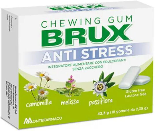 Montefarmaco Brux Chewing Gum Anti Stress - 18 Gomme