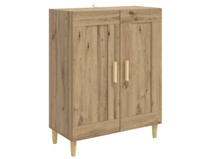 Makastle Sideboard Artisan-Eiche 69,5 x 34 x 90 cm Holzwerkstoff mit 2 Regalen und Umkehrbaren Türen