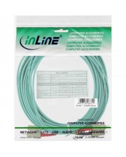 InLine Patch-Kabel SC multi-mode M bis M 15 m Glasfaser 50/125 Mikrometer OM3 halogenfrei Türkis (83515O)