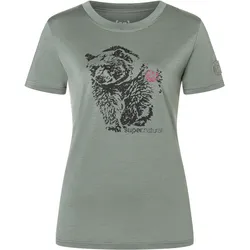 Super Natural, Damen, Funktionsshirt, Brownie The Bear Bio J (XS), Grün