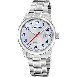 Calypso K5872/2 Herren-Armbanduhr Stahl/Hellgrau