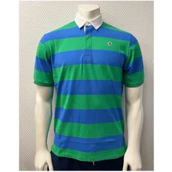 Serge Blanco, Herren, Sportshirt, getreifte polohirt erge blanco (S), Blau, Grün, Mehrfarbig
