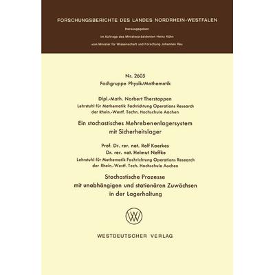Ein stochastisches Mehrebenenlagersystem mit Sicherheitslager. Stochastische Prozesse mit unabhängigen und stationären Zuwächsen in der Lagerhaltung,