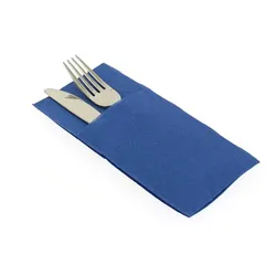 MONOUSO - Besteckservietten 40x40cm Blau (60 Stück)