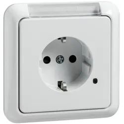 Elso 225304 Steckdose LED-Licht erhöhtem Berührungsschutz 16A Steckklemme FASHION reinweiß