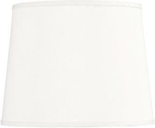 "Linen Tapered Drum Lamp Shade - White, 14""H X 18"" Diameter w/14"" Top Diameter - Ballard Designs"