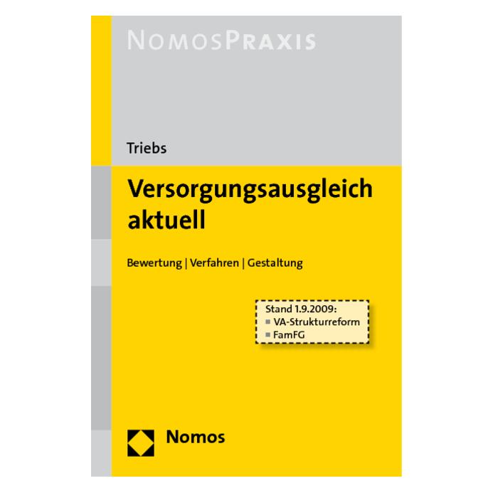 Nomos Versorgungsausgleich aktuell (Deutsch, Softcover, Michael Triebs) (7760937)