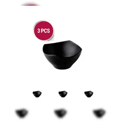 Stylepoint -3x Schale Zen Square schwarz - MST-BL787 - 21x21x11cm 1,7l - Asia