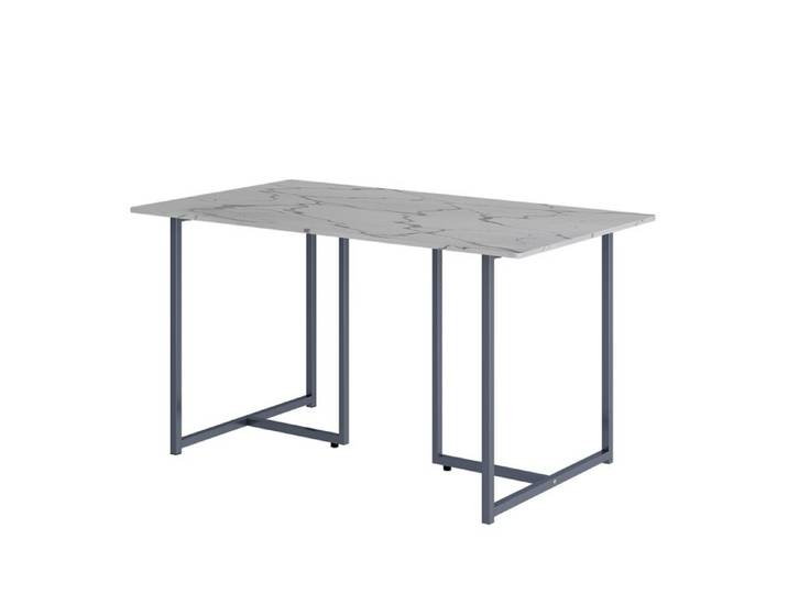 Table de salle à manger Merido 140x80cm Gris/Marbre Vicco 55286