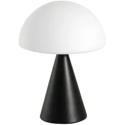 Fabas Luce Blip 7W LED-Tischleuchte mit Touch-Steuerung und CCT-Technologie 2700K-4000K, Metallrahmen und mundgeblasenem Glas, Farbe: Schwarz - Blip