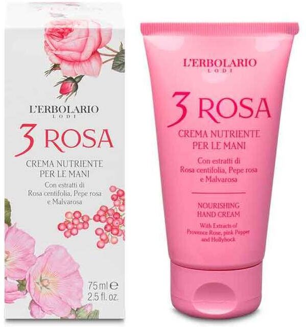 L'Erbolario 3 Rosen pflegende Handcreme 75 ml