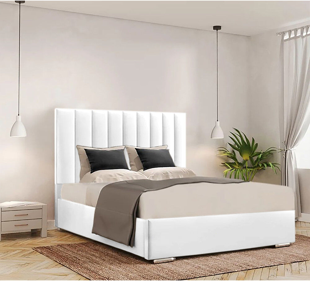 Ivy Bronx Caylob Upholstered Bed White Single