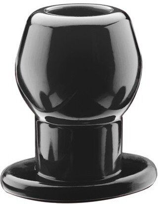 Perfect Fit Ass Tunnel Plug Silicone Noir Large 7.6 x 6.2 cm