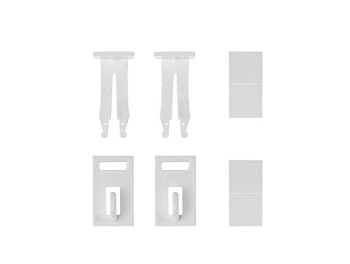 Lichtblick Fensterhaken KH.001.SB für Dekoration, Klemmfix, ohne Bohren, Kunststoff, 100% Kunststoff, U-förmig, 2 Haken, Weiß, minimalistisch, Klebemontage, Fliese, Metall