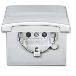 ABB 2CKA002064A0300 Geräteeinsatz erhöhter Berührungsschutz IP44 Weißaluminium (RAL 9006), Aluminium