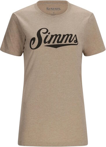 Simms Womens Crew Logo T-Shirt  - Medium-Oatmeal Heather