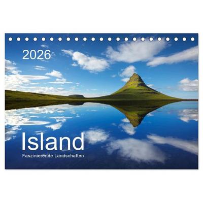 ISLAND 2026 - Faszinierende Landschaften (Tischkalender 2026 DIN A5 quer), CALVENDO Monatskalender