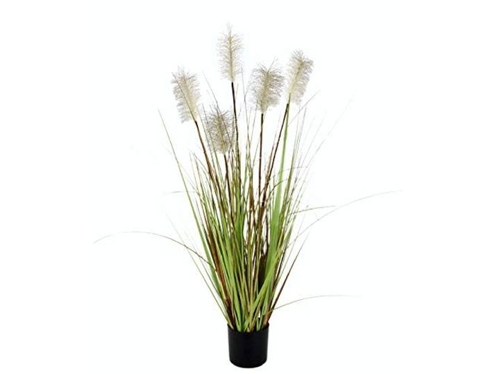 Pampas Gras im Topf Feder-Gras Ufergras Seidenblumen Grasbusch Dekogras Gras Kunstpflanzen Kunstgras künstliche Pflanzen Solitärgras Ziergras Dekopflanze Pampasgras Kunstgras