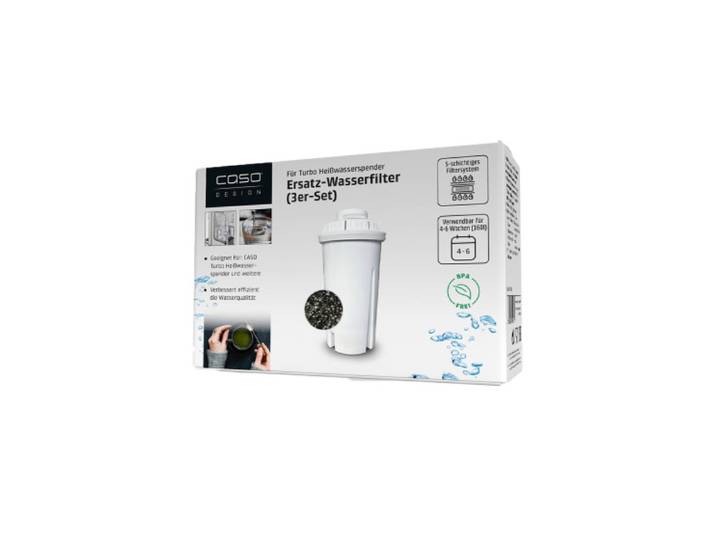 Caso Design Ersatz-Wasserfilter für Heißwasserspender 3er Set