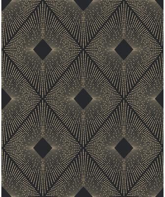 Inspired by Color Harlowe Black & Gold Wallpaper
