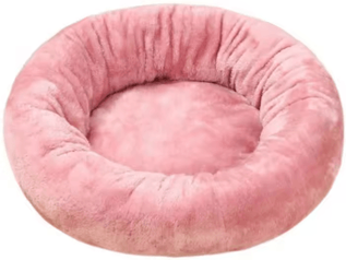 Inspire Picks Comfortable Donut Pet Bed Soft Washable Round Cushion For Dogs & Cats pink xs