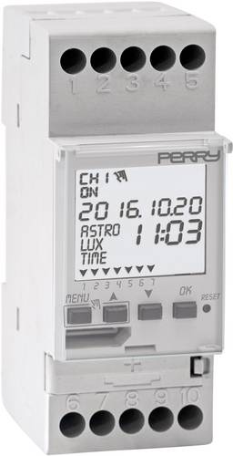 Wallair 1IO4291 Zeitschaltuhr digital Wochenprogramm 3500W IP20 Dämmerungsfunktion, Astro-Funktion