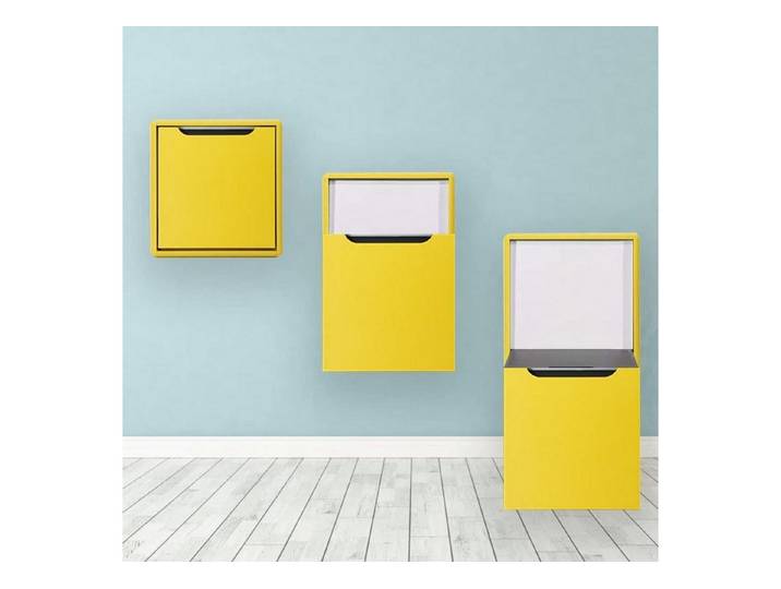LuxusKollektion Tritthocker Wandklappstuhl Gelb Platzsparend 150kg Belastbar (1 St)