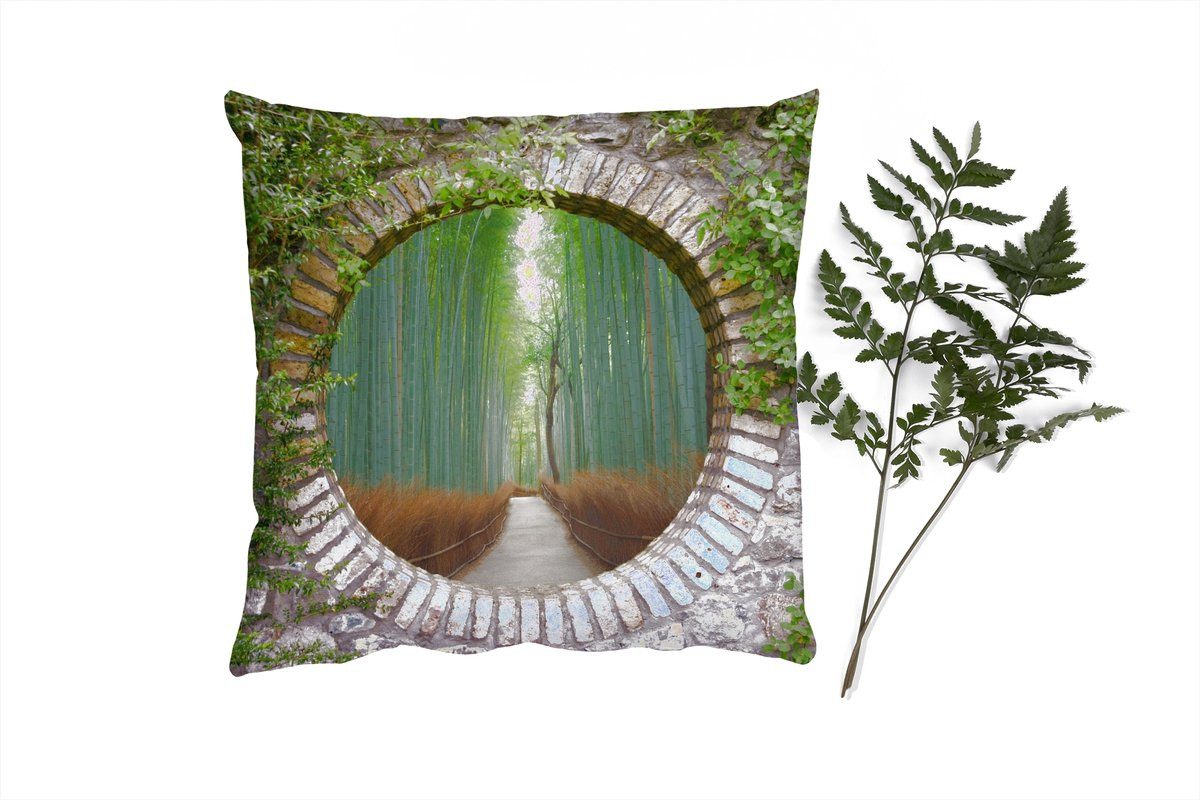 PillowMonkey Sierenkussen Bos Japans Bamboe - 50 x 50 cm