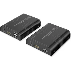Digitus HDMI KVM IP Extender Set, 4K/60Hz, KVM Switch, Schwarz