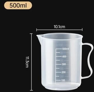 Uplift Treasures Clear Graduated Plastic Measuring Cup With Lid Large Mixing Beaker 500ml